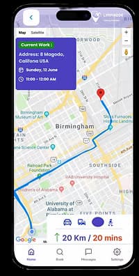 Limpiar mobile app interface